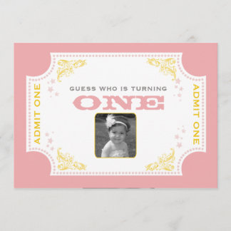 Invitación del cumpleaños del circo del boleto del