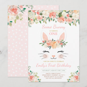 Invitación del cumpleaños del conejito un cierto