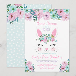 Invitación del cumpleaños del conejito un cierto