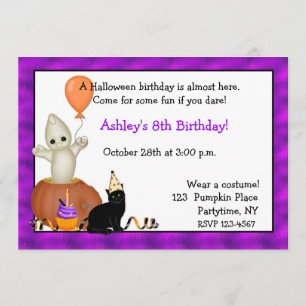 Invitación del cumpleaños del fantasma de