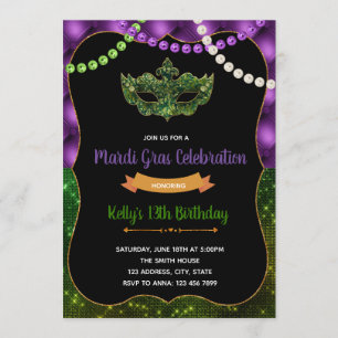 Invitación del cumpleaños del fiesta del carnaval