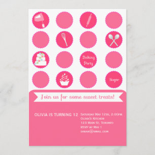 Invitación del cumpleaños del fiesta que cuece