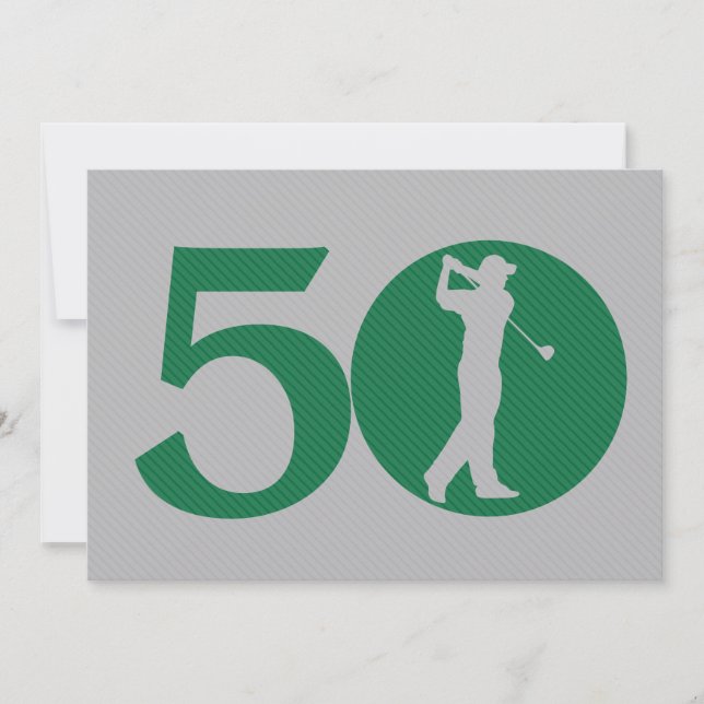 Invitación del cumpleaños del gris del verde del (Anverso)