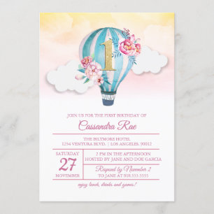 Invitación del cumpleaños del impulso del aire