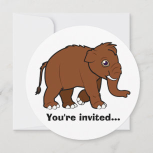 Invitación del cumpleaños del mamut lanoso