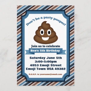 Invitación del cumpleaños del muchacho de la emoji