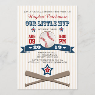 INVITACIÓN DEL CUMPLEAÑOS DEL MVP DEL BÉISBOL PARA