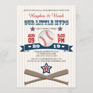 INVITACIÓN DEL CUMPLEAÑOS DEL MVP DEL BÉISBOL PARA