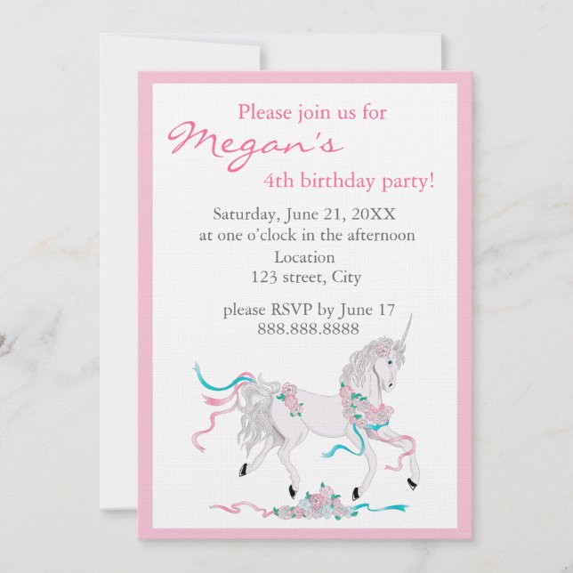 Invitación del cumpleaños del niño (Anverso)