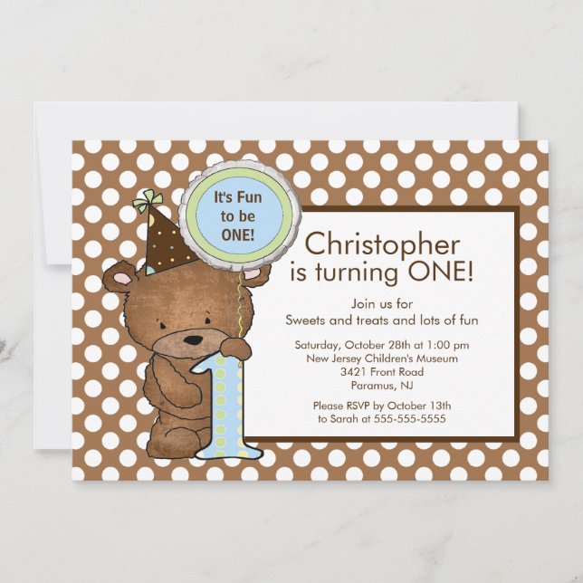 Invitación del cumpleaños del número el dulce del (Anverso)