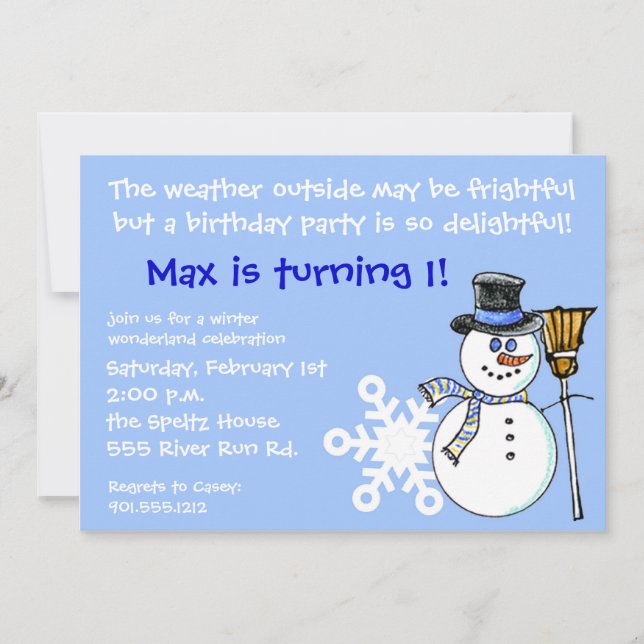 Invitación del cumpleaños del país de las (Anverso)