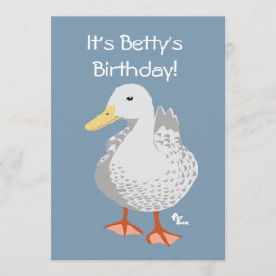 Invitación del cumpleaños del pato