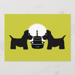 Invitación del cumpleaños del perro - su una