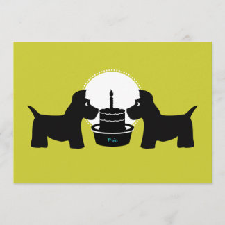 Invitación del cumpleaños del perro - su una