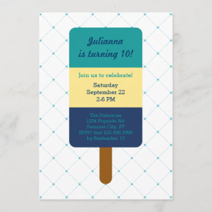 Invitación del cumpleaños del Popsicle