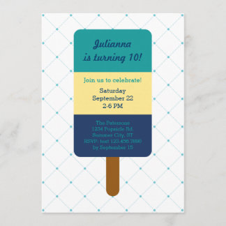 Invitación del cumpleaños del Popsicle