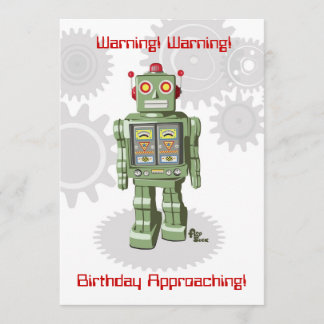 Invitación del cumpleaños del robot