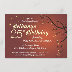 Invitación del cumpleaños del tarro de albañil en