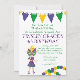 Invitación del cumpleaños del tema del carnaval