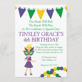 Invitación del cumpleaños del tema del carnaval