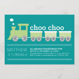 Invitación del cumpleaños del tren de Choo Choo