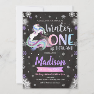 Invitación del cumpleaños del unicornio de