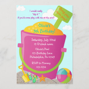 Invitación del cumpleaños del verano