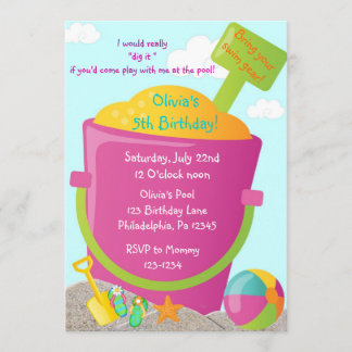 Invitación del cumpleaños del verano
