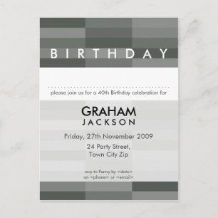 INVITACIÓN DEL CUMPLEAÑOS :: panel rectangular mod