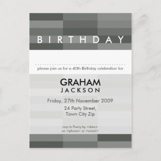 INVITACIÓN DEL CUMPLEAÑOS :: panel rectangular mod