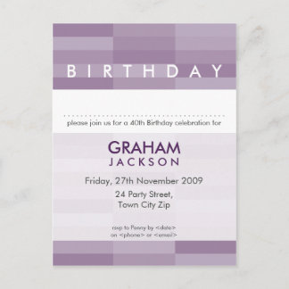 INVITACIÓN DEL CUMPLEAÑOS :: panel rectangular mod