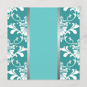 Invitación del damasco y de la boda de la cinta