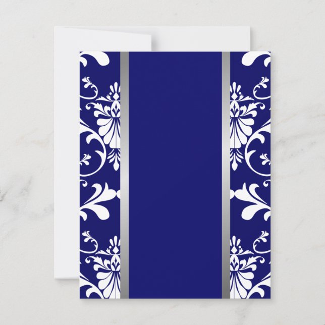 Invitación del damasco y de la boda de la cinta (Anverso)