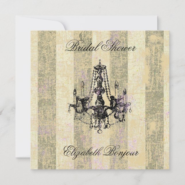 Invitación del ~ de la elegancia de la lámpara (Anverso)