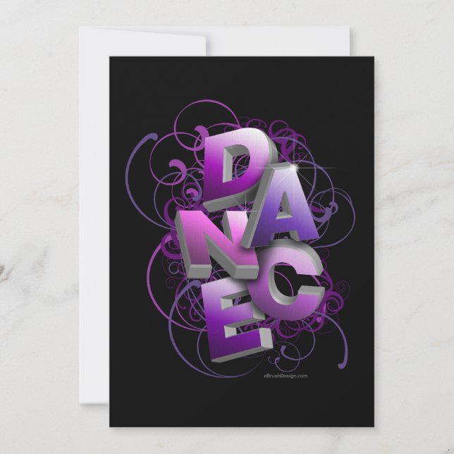 invitación del decreto de la danza 3D (verano) (Anverso)