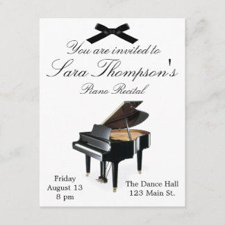 Invitación del decreto del piano