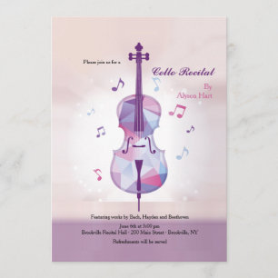 Invitación del decreto del violoncelo