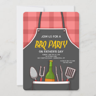 Invitación del Delantal para Barbacoa