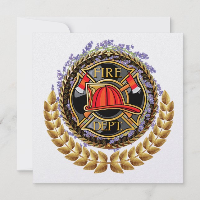Invitación del Departamento de Bomberos Elegante (Anverso)