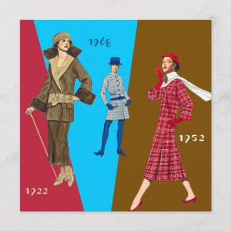 Invitación del desfile de moda del vintage