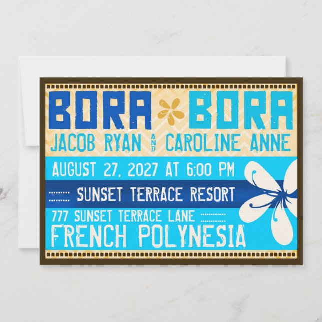Invitación del destino de BORA BORA (Anverso)
