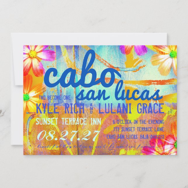 Invitación del destino de CABO SAN LUCAS (Anverso)