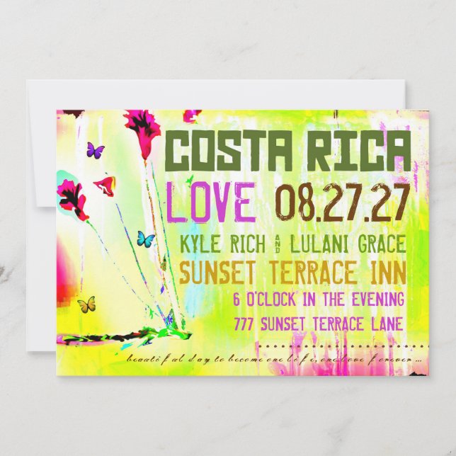 Invitación del destino de COSTA RICA (Anverso)
