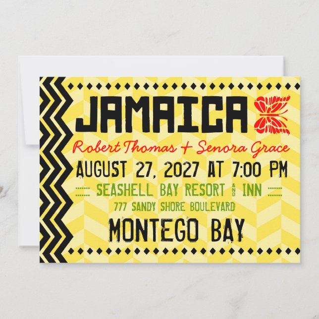 Invitación del destino de JAMAICA (Anverso)