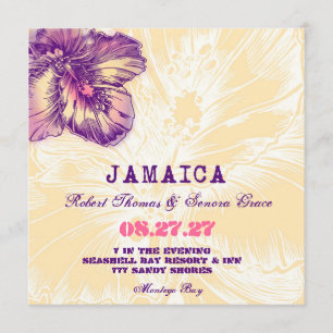 Invitación del destino del hibisco de JAMAICA