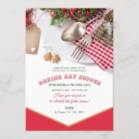 Invitación del día de boxeo para la cena de navida