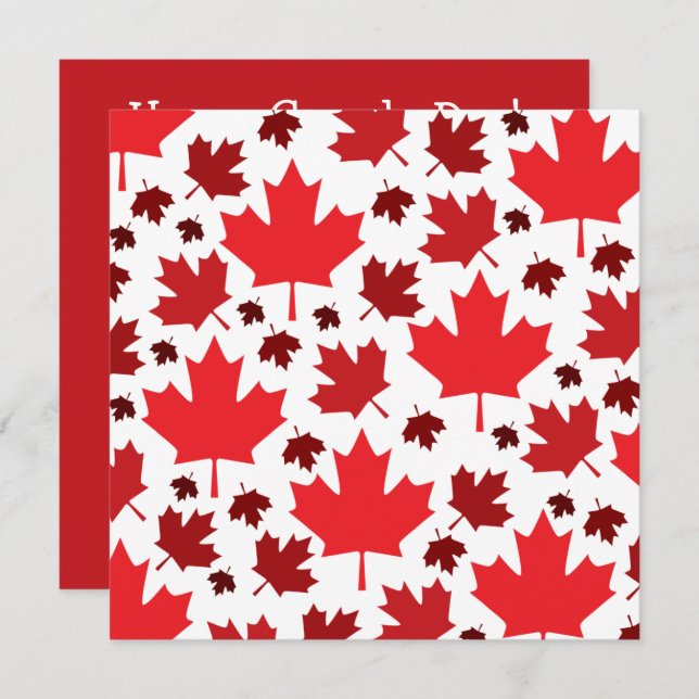 Invitación del Día de Canadá de la Hoja de Arce (Anverso / Reverso)