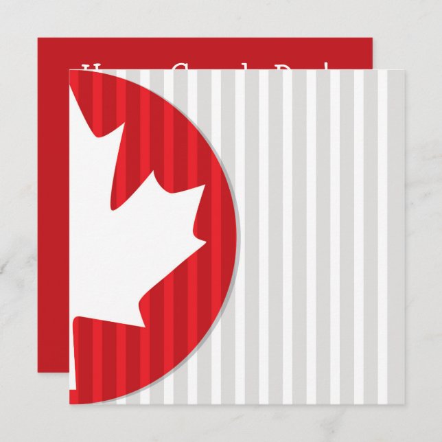 Invitación del Día de Canadá de la Hoja de Arce (Anverso / Reverso)
