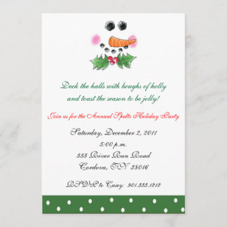 Invitación del día de fiesta de la cara del muñeco