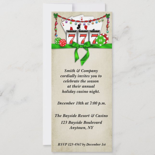 Invitación del día de fiesta del casino (Anverso)